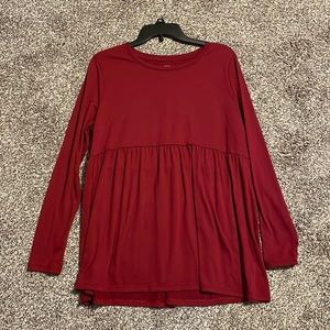 Red Maternity Shirt size L